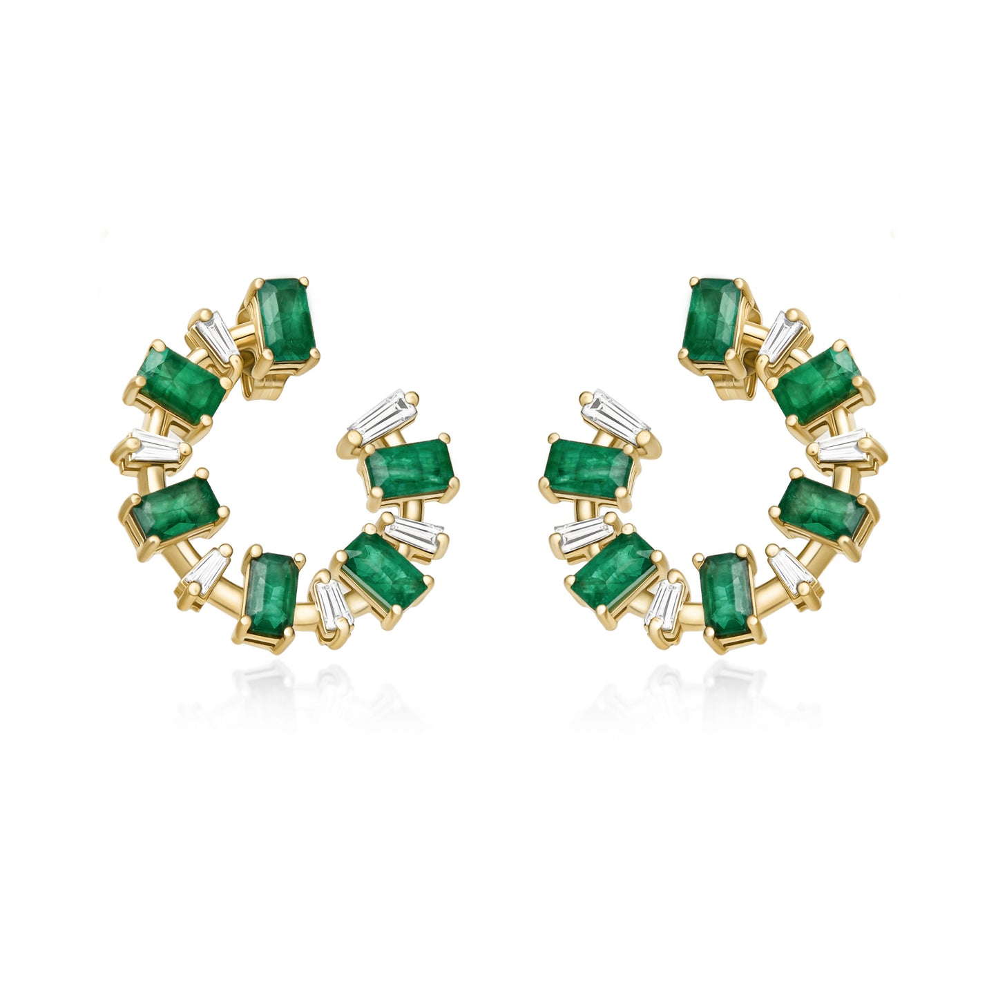 Emerald & Diamond Earrings