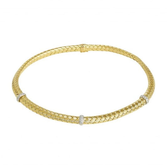 Estate Roberto Coin Gold & Diamond Choker