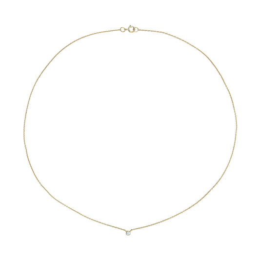 Delicate Diamond on Yellow Gold Chain