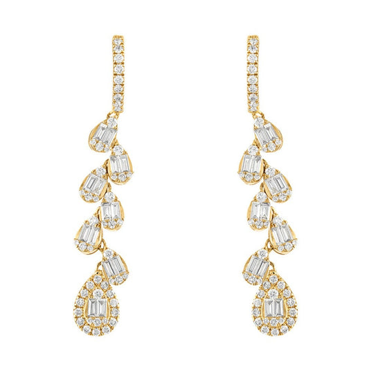 Diamond Waterfall Dangle Earrings