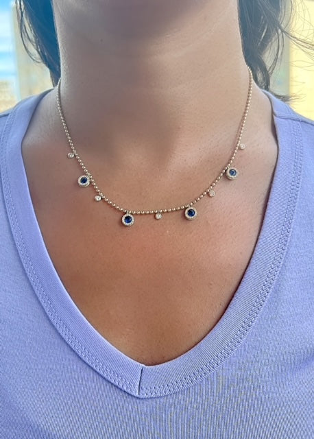 Sapphire & Diamond Necklace