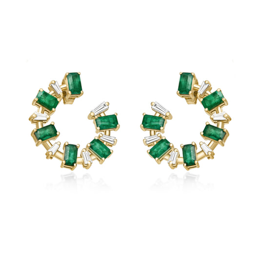 Emerald & Diamond Earrings