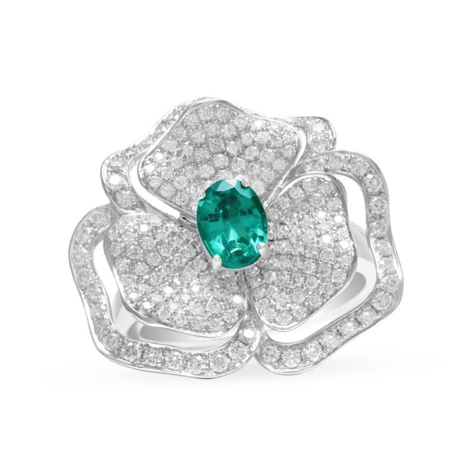 Emerald & Diamond Ring