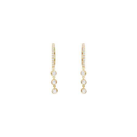 3 Drop Cascade Diamond Earrings