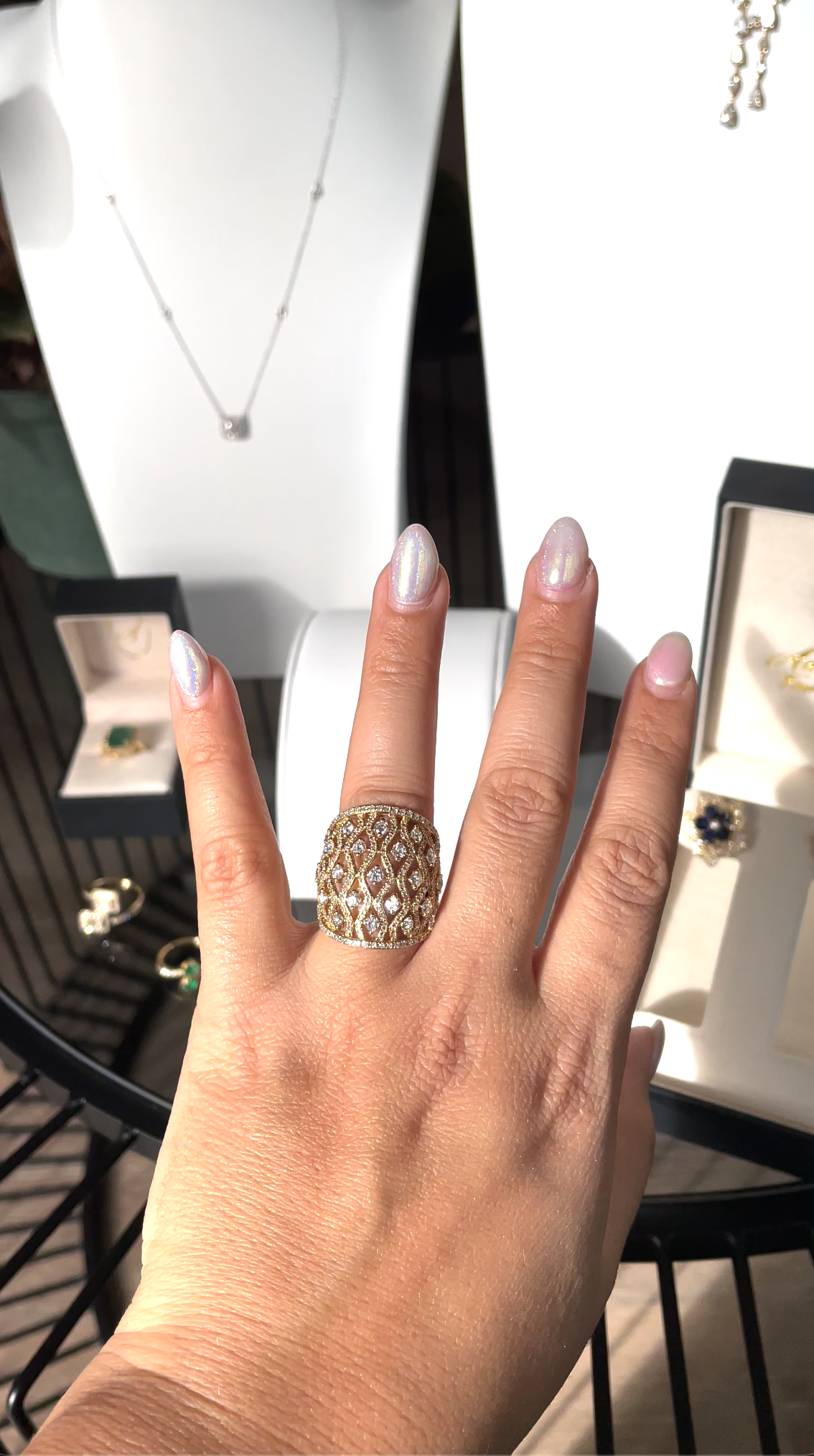 Diamond Bombé Ring