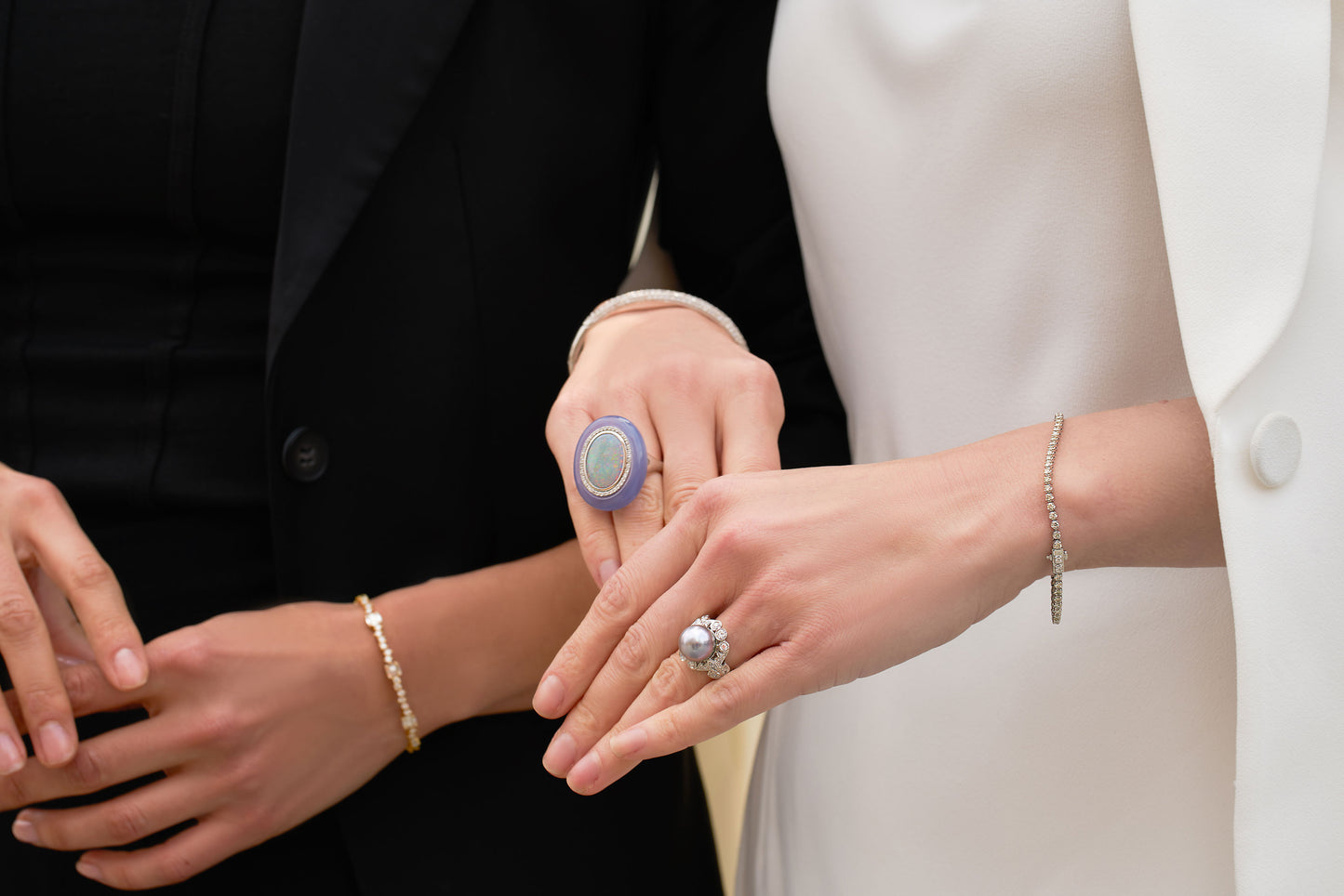 Estate Australian Opal & Chalcedony Ring