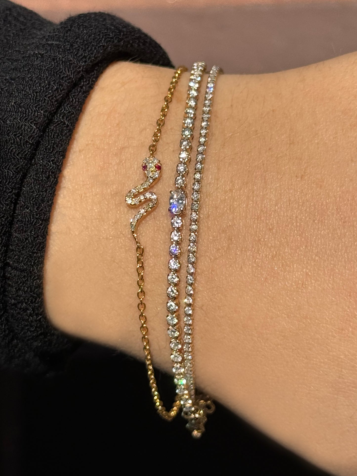 Yellow Gold Diamond Tennis Bracelet