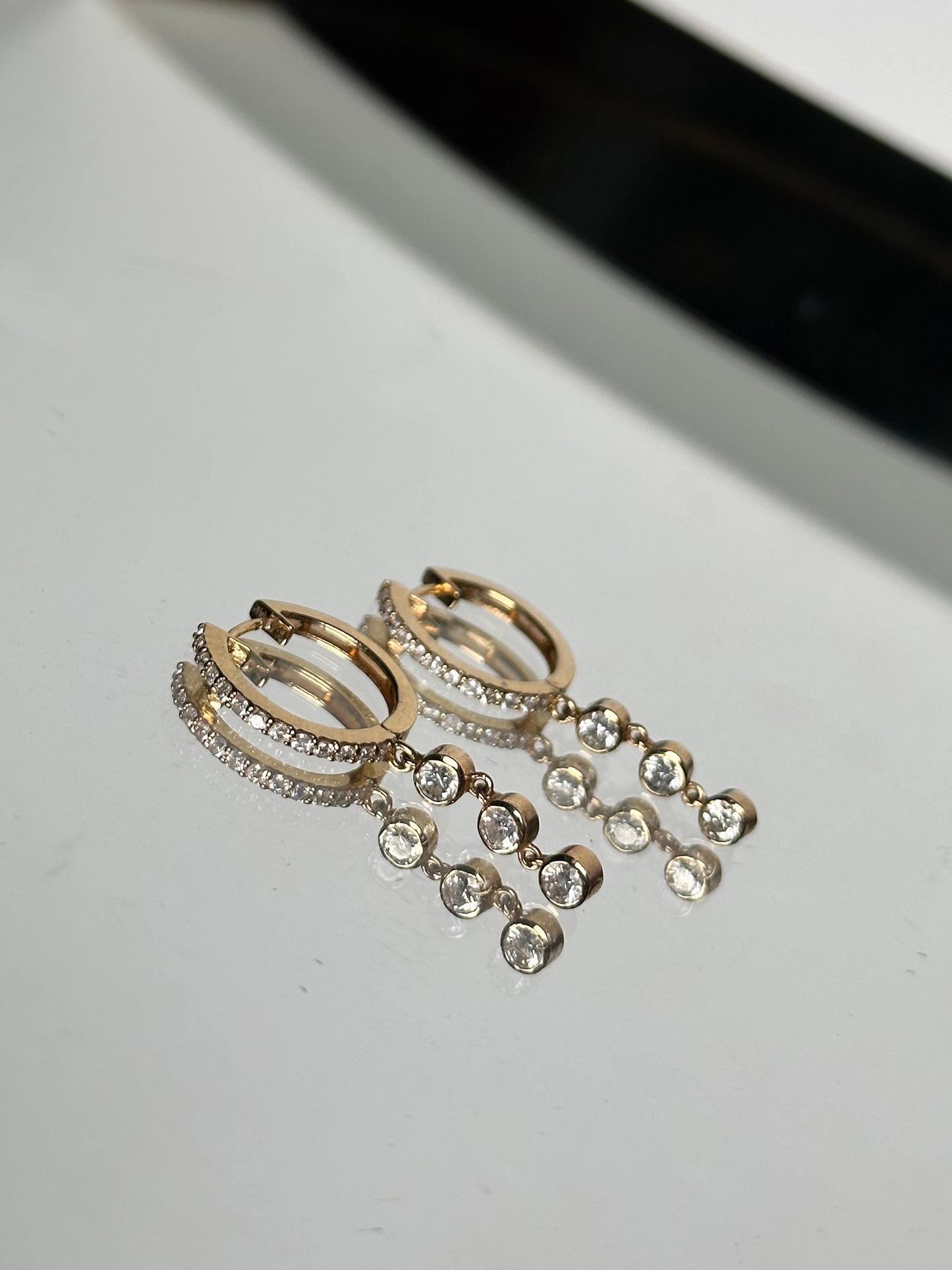 3 Drop Cascade Diamond Earrings