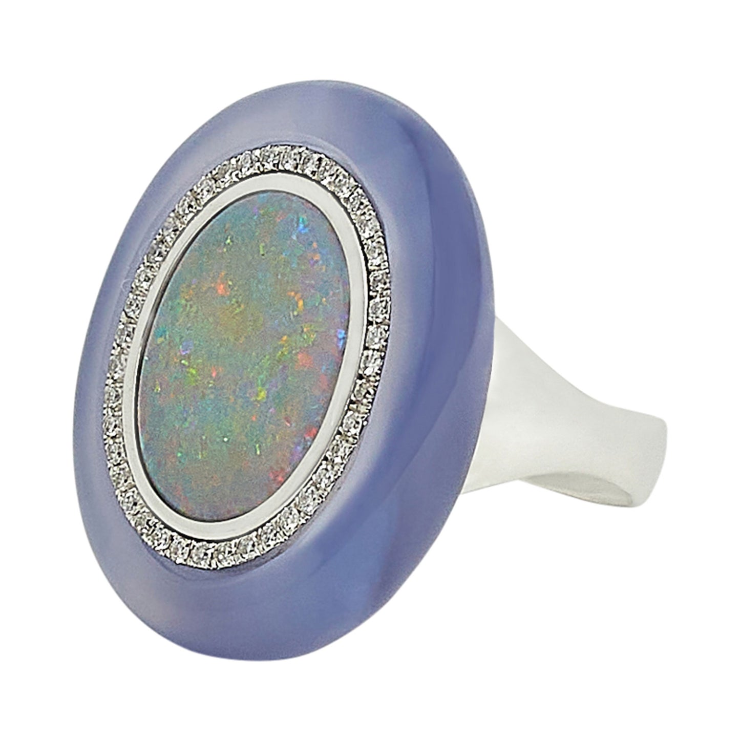 Estate Australian Opal & Chalcedony Ring