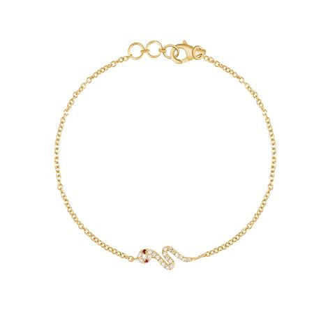Serpentine Diamond & Ruby Bracelet