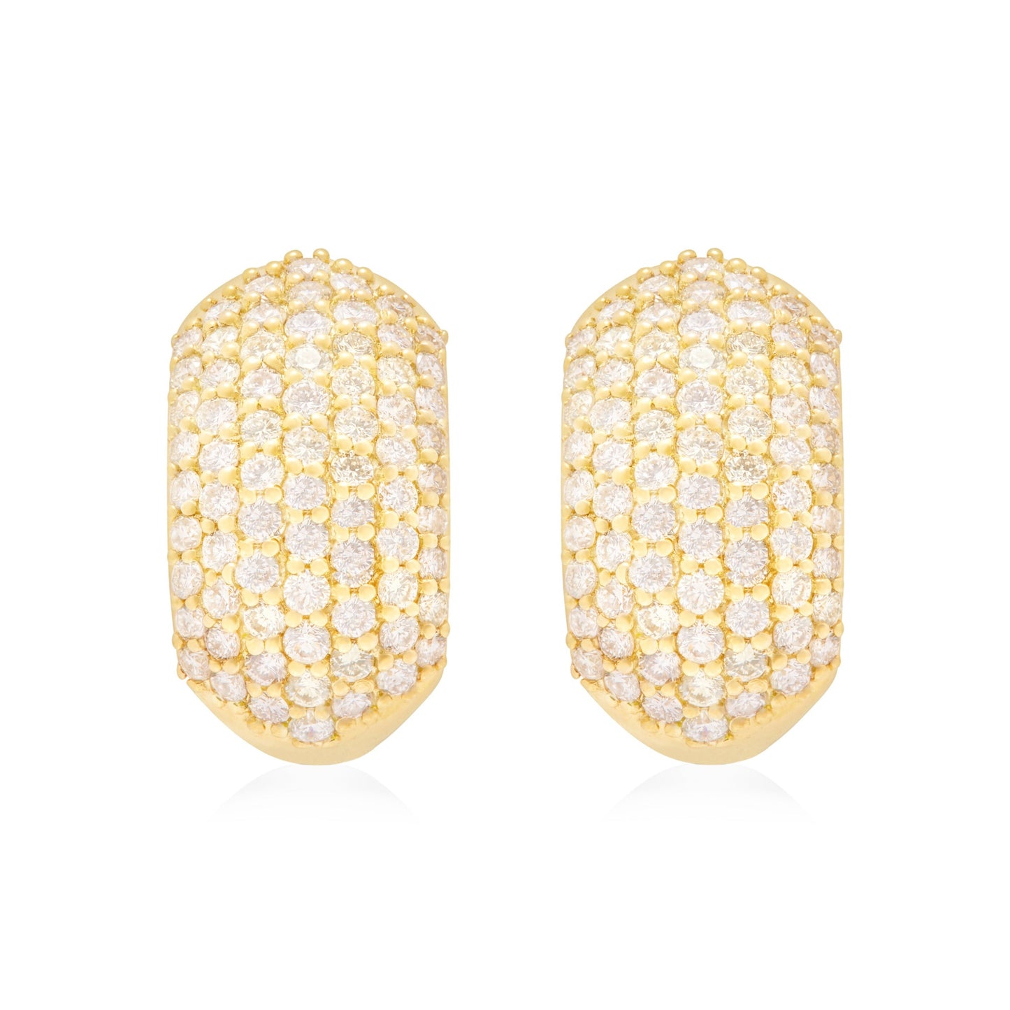 Bold Pavé Diamond Huggie Earrings