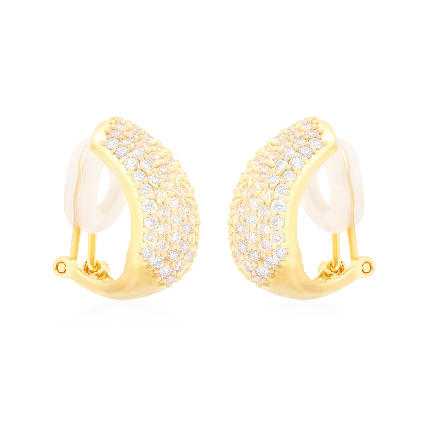 Bold Pavé Diamond Huggie Earrings