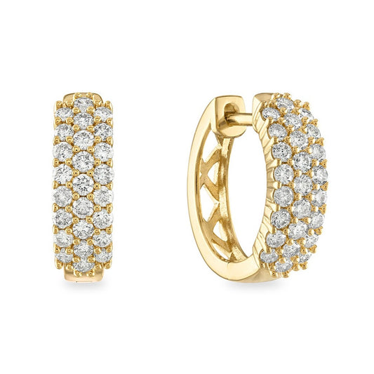 Diamond Huggie Earrings