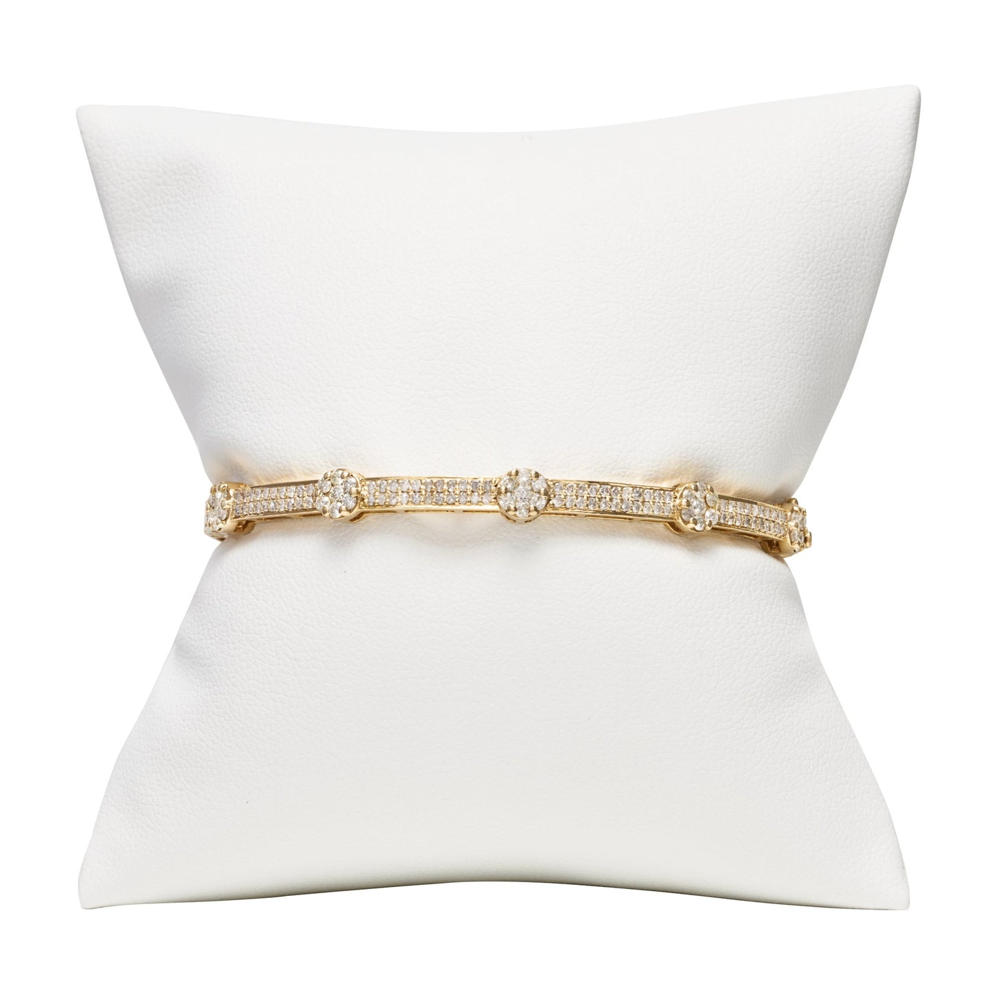 Diamond & Yellow Gold Bangle Bracelet